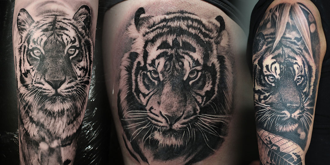 Tiger tattoos – Angelique Grimm